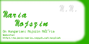 maria mojszin business card